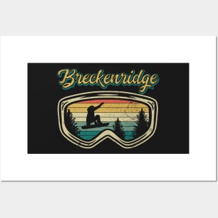 Snowboard Breckenridge Colorado Distressed Goggles Big Air Posters and Art